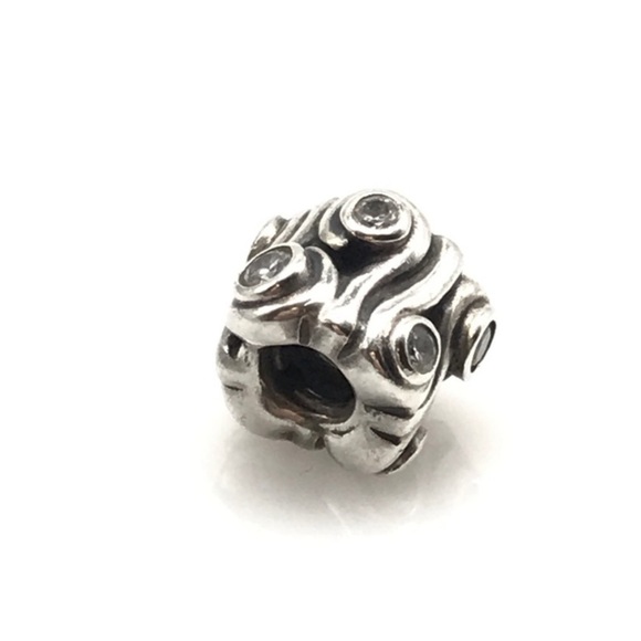Pandora Clear CZ Day Dream Waves Charm - Picture 3 of 4